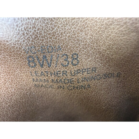 Vince Camuto Edia Tan Leather Studded Peep Toe Ankle Booties, 8W - Picture 14 of 16